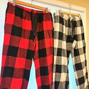 Old Navy Plaid Pajama Pants Set Of 2 - Size Adult S